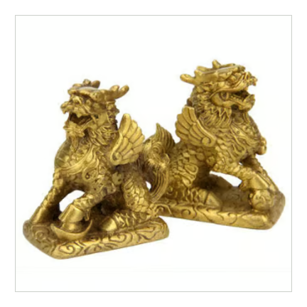 大凶方位の三煞に最強対策【化煞鎮宅麒麟(ペア)】(S)※受注生産品