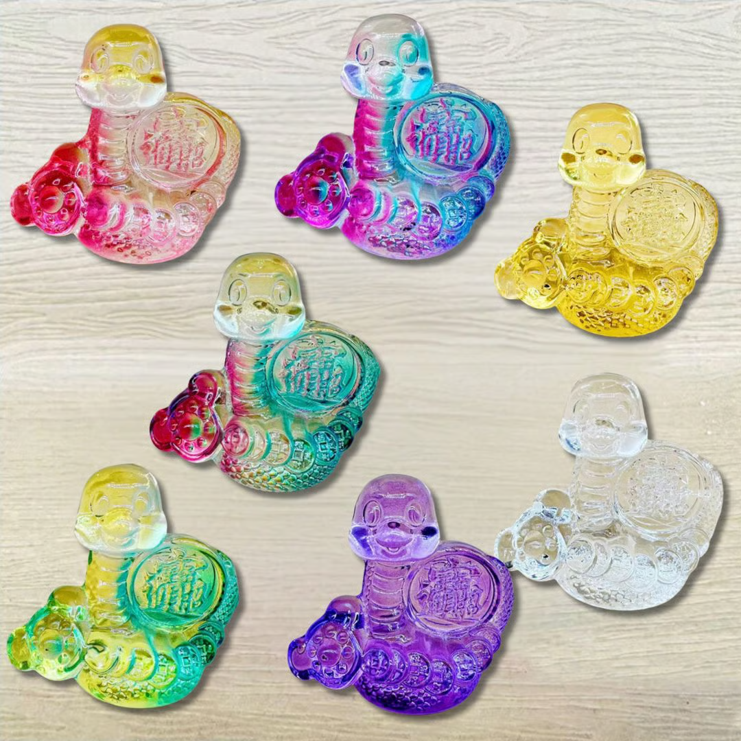 2025干支の置物【財運アップするミニ瑠璃蛇】