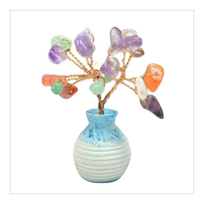 オフィス机の風水を改善【ミニ水晶招財樹】