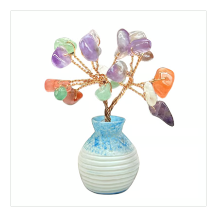 オフィス机の風水を改善【ミニ水晶招財樹】