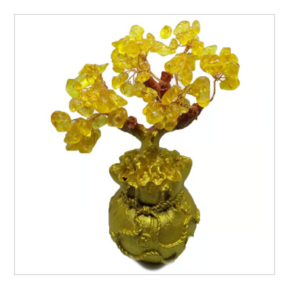 財運を呼び込み蓄える【ミニ黄水晶招財樹】