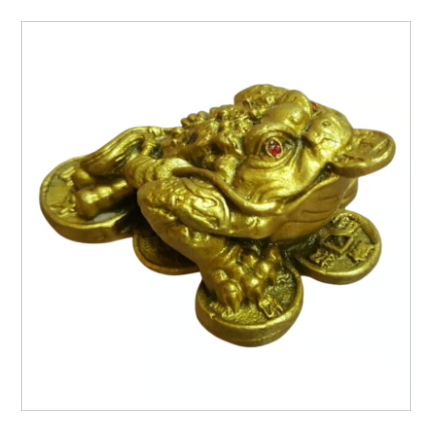 入魂済！財運アップ【金色三脚蟾蜍(ガマガエル)】