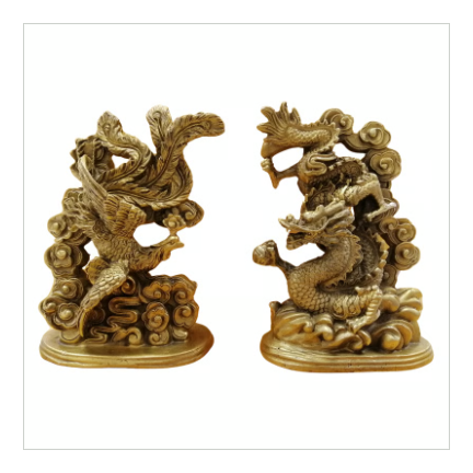 最高の吉兆、最強の風水ペア「龍鳳（りゅうほう）の置物」※受注生産品