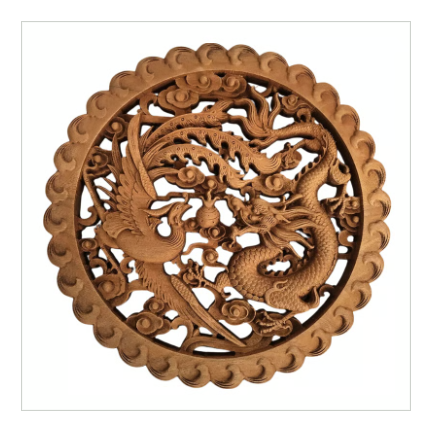 外から吉を呼び込む【龍鳳呈祥置物】