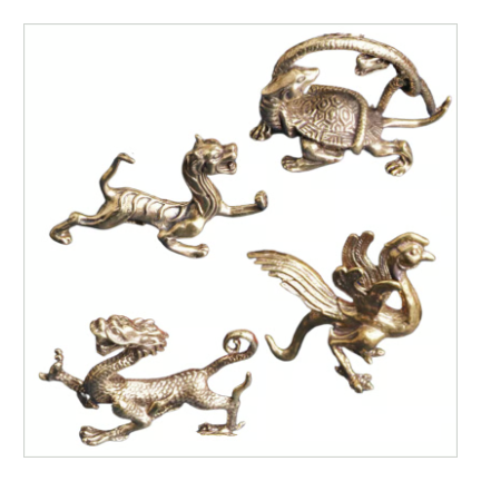四神相応で最良の風水実現【ミニ銅製四神獸セット】※受注生産品