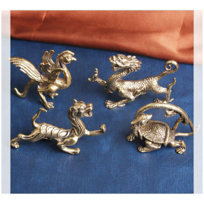 四神相応で最良の風水実現【ミニ銅製四神獸セット】※受注生産品