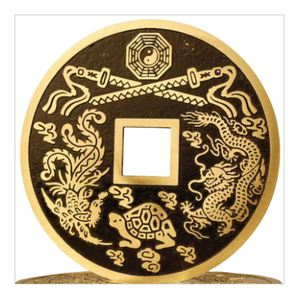 家内安全のお守り【鎮宅之寶銅銭】（スタント付き）