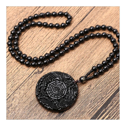 邪気を遮断し、いい氣を引き寄せる【黒曜石龍鳳八卦】