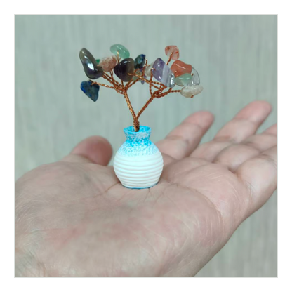 オフィス机の風水を改善【ミニ水晶招財樹】