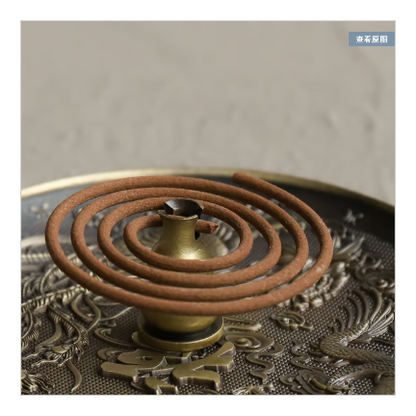 願いを叶え、環境を浄化する【龍鳳呈祥お香皿】（ひょうたん形の線香立て付き