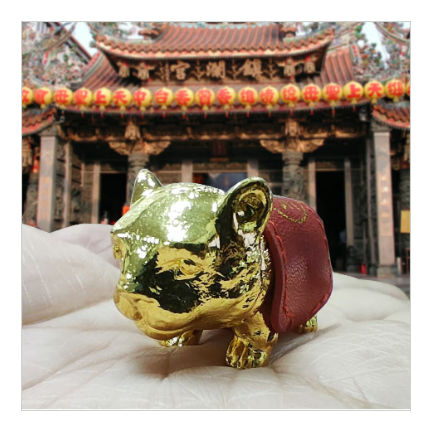 台湾最大の媽祖廟にて入魂【招財咬錢虎お守り】