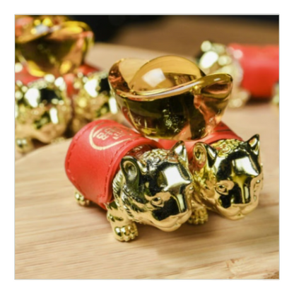 台湾最大の媽祖廟にて入魂【招財咬錢虎お守り】