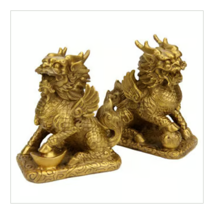 大凶方位の三煞に最強対策【化煞鎮宅麒麟（ペア）】(M)※受注生産品