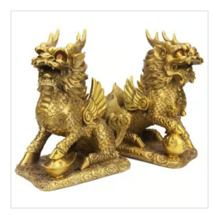 大凶方位の三煞に最強対策【化煞鎮宅麒麟（ペア）】(L)※受注生産品